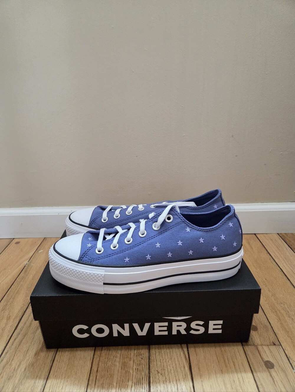 NIB Converse Star Print - Indigo Storm/Very Peri/White - Women's Sz 9.5